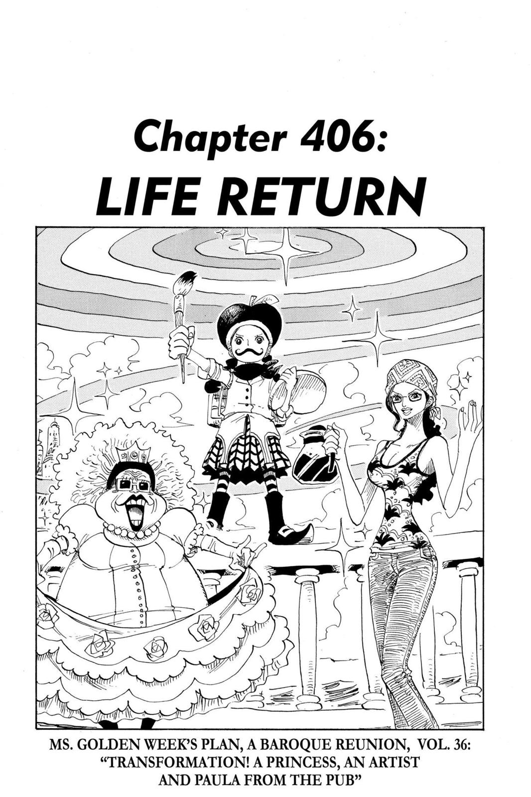 One Piece, Chapter 406 image 01