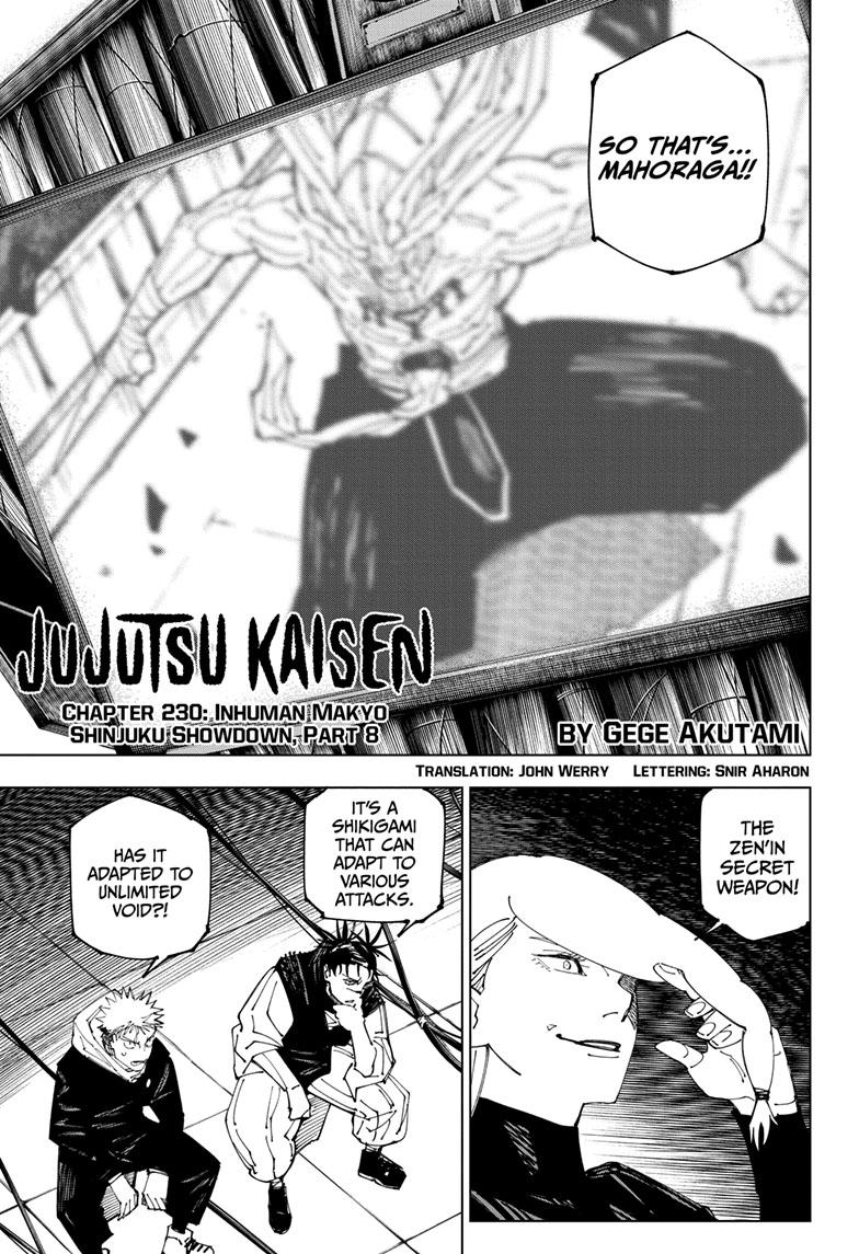 Jujutsu Kaisen,  Chapter 230 image 01