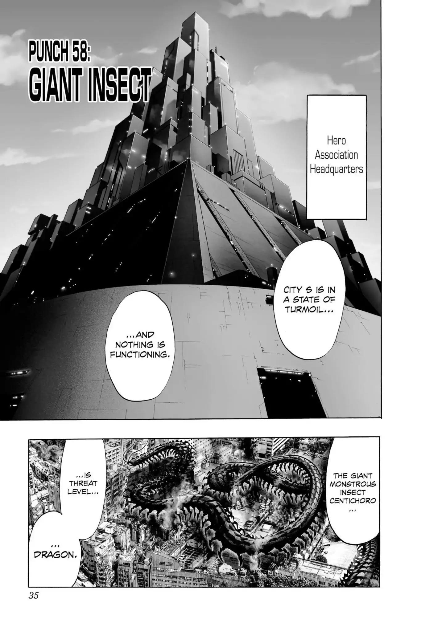One Punch Man, Chapter 58 Giant Insect image 01