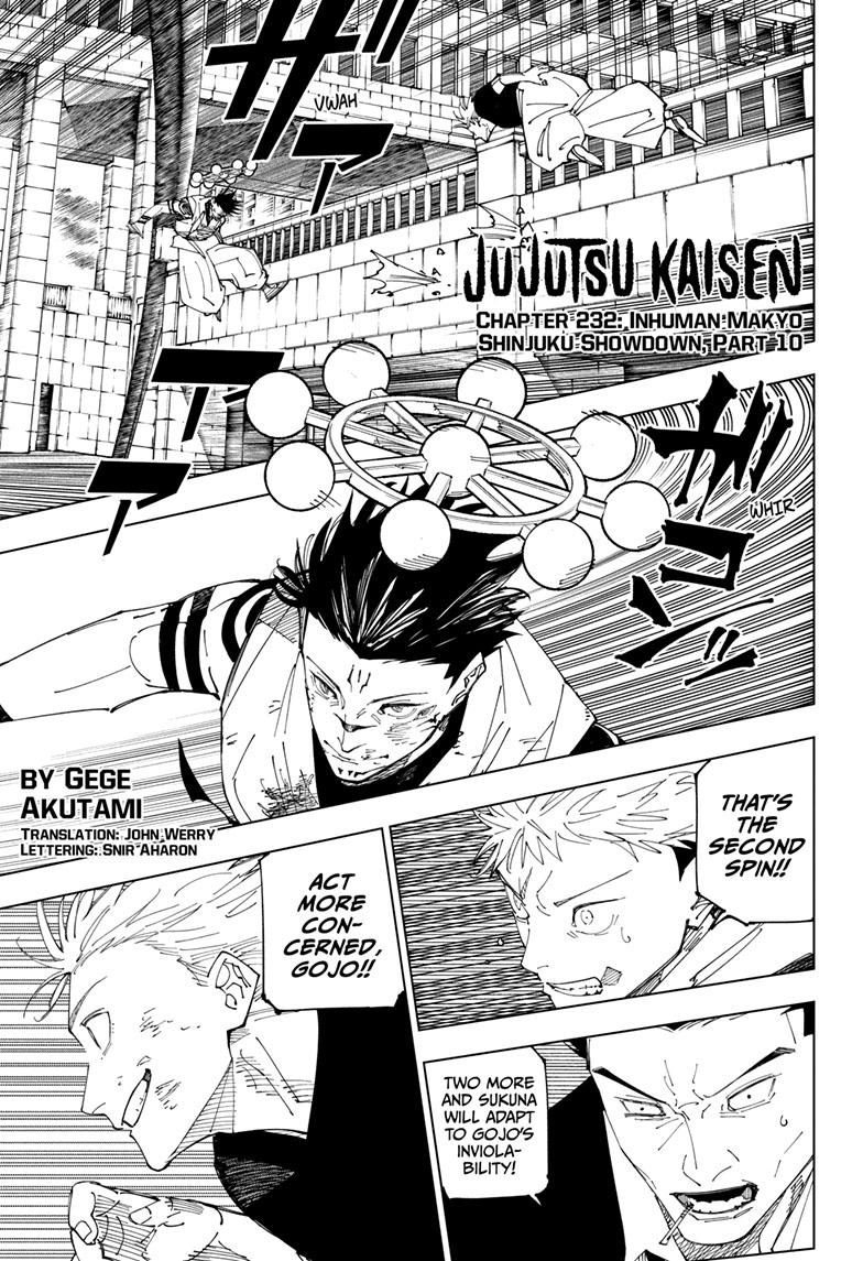 Jujutsu Kaisen,  Chapter 232 image 01