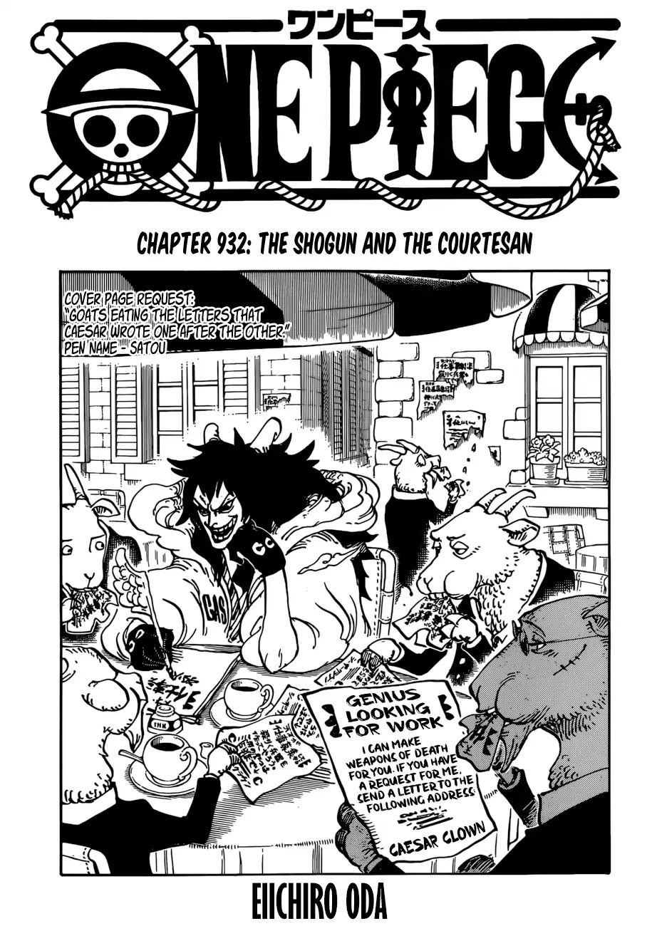 One Piece, chapter 932 image 01