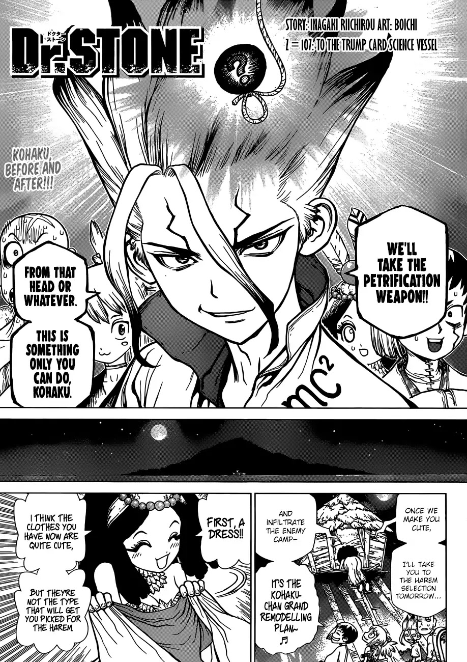 Dr.Stone, Chapter 107 To the Trump Card Science Vessel image 01
