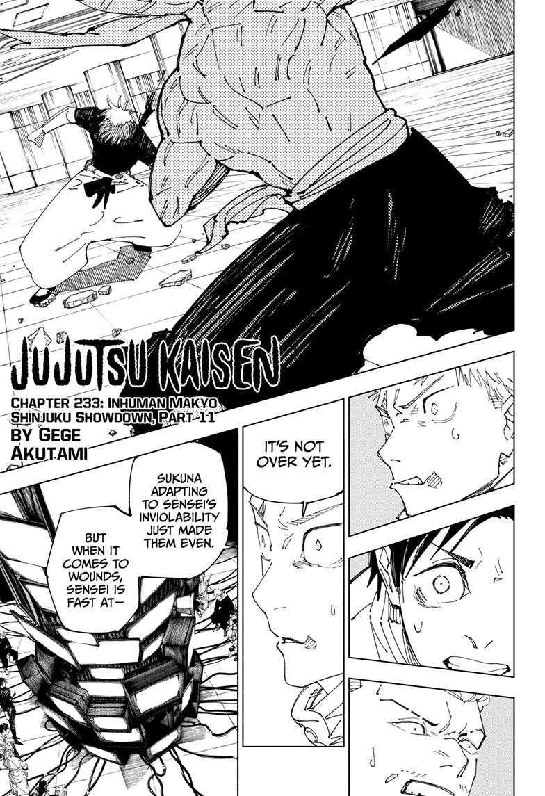 Jujutsu Kaisen, Chapter 233 image 01