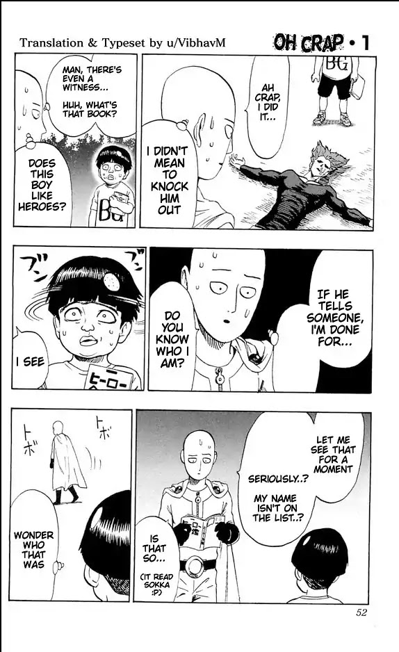 One Punch Man, Chapter 89.1 Omake image 1
