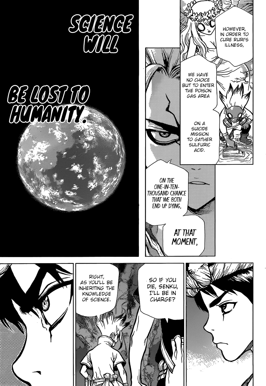 Dr.Stone, Chapter 31  Comrades who stand back to back image 04