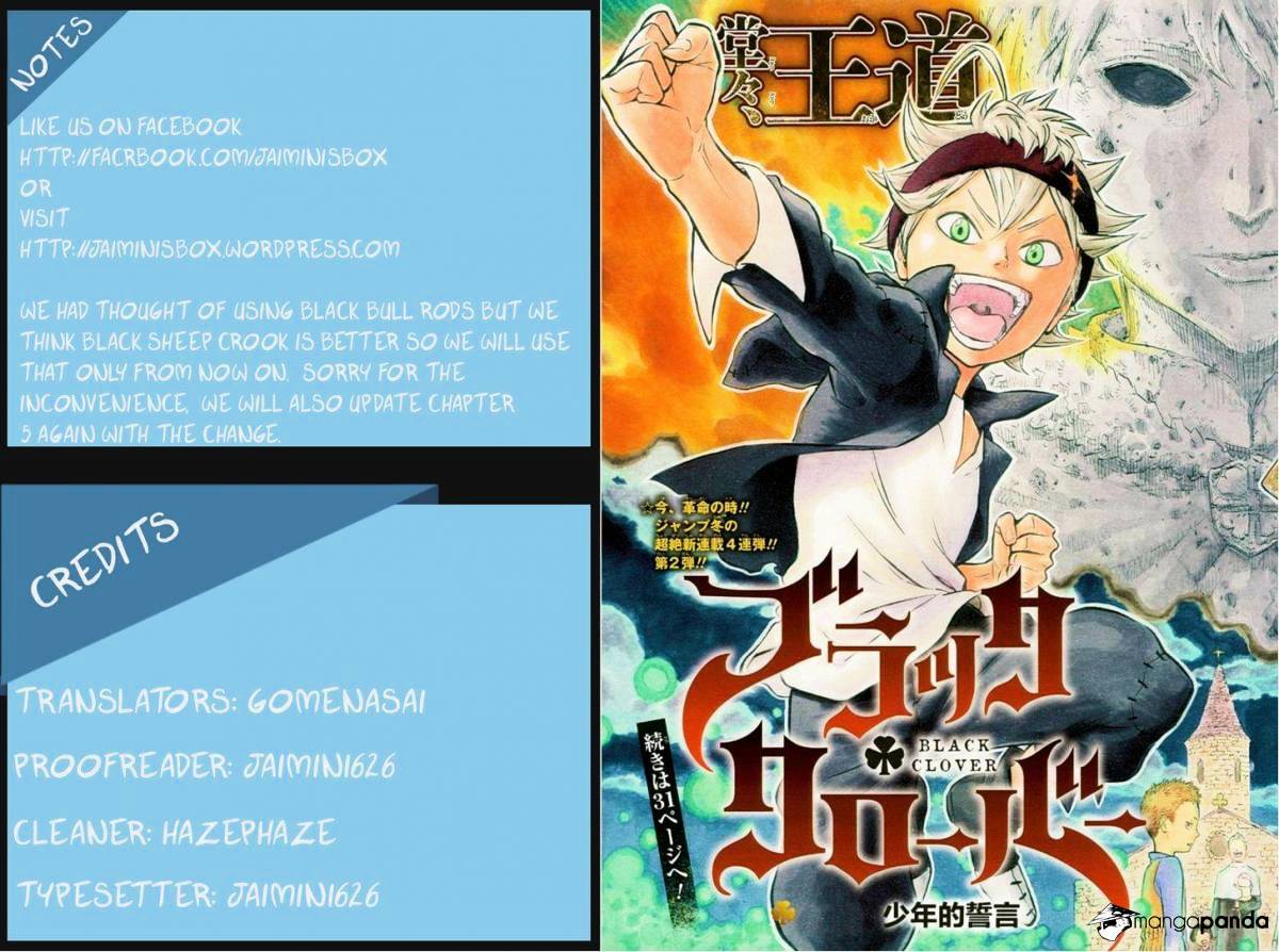 Black Clover, Chapter 6  Go Go, First Misson !!! image 01