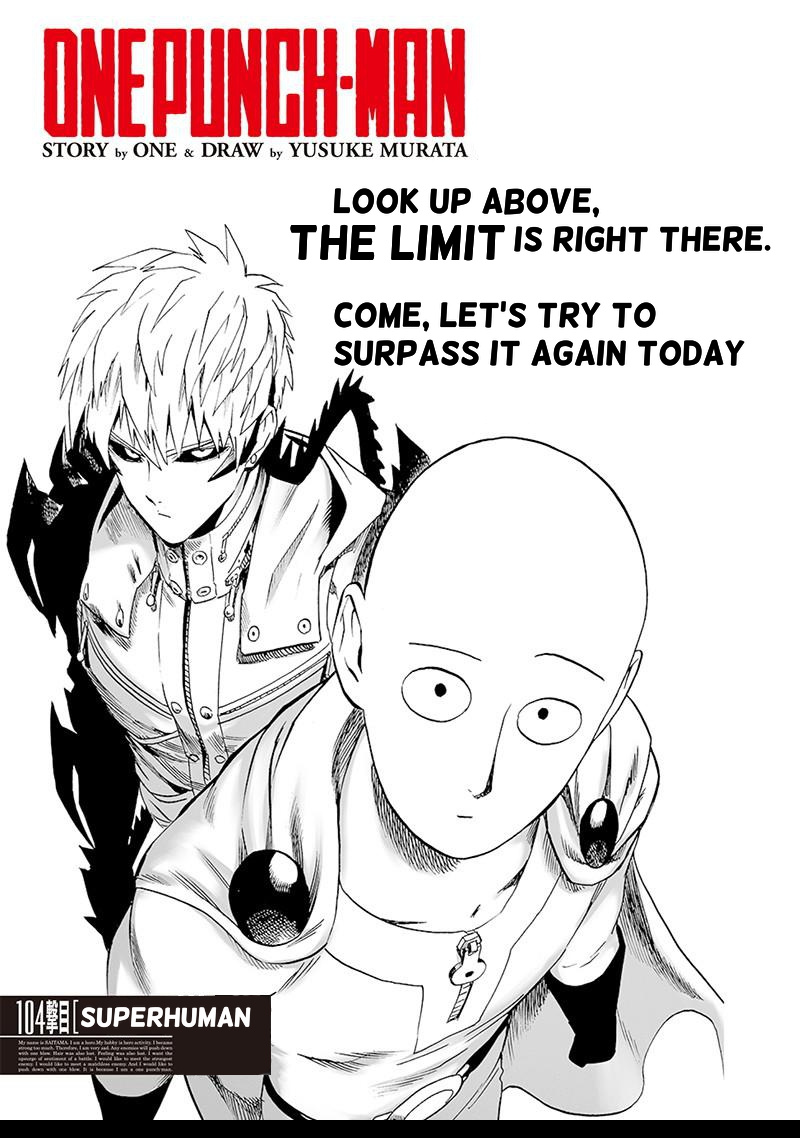 One Punch Man, Chapter 104 Superhuman image 01