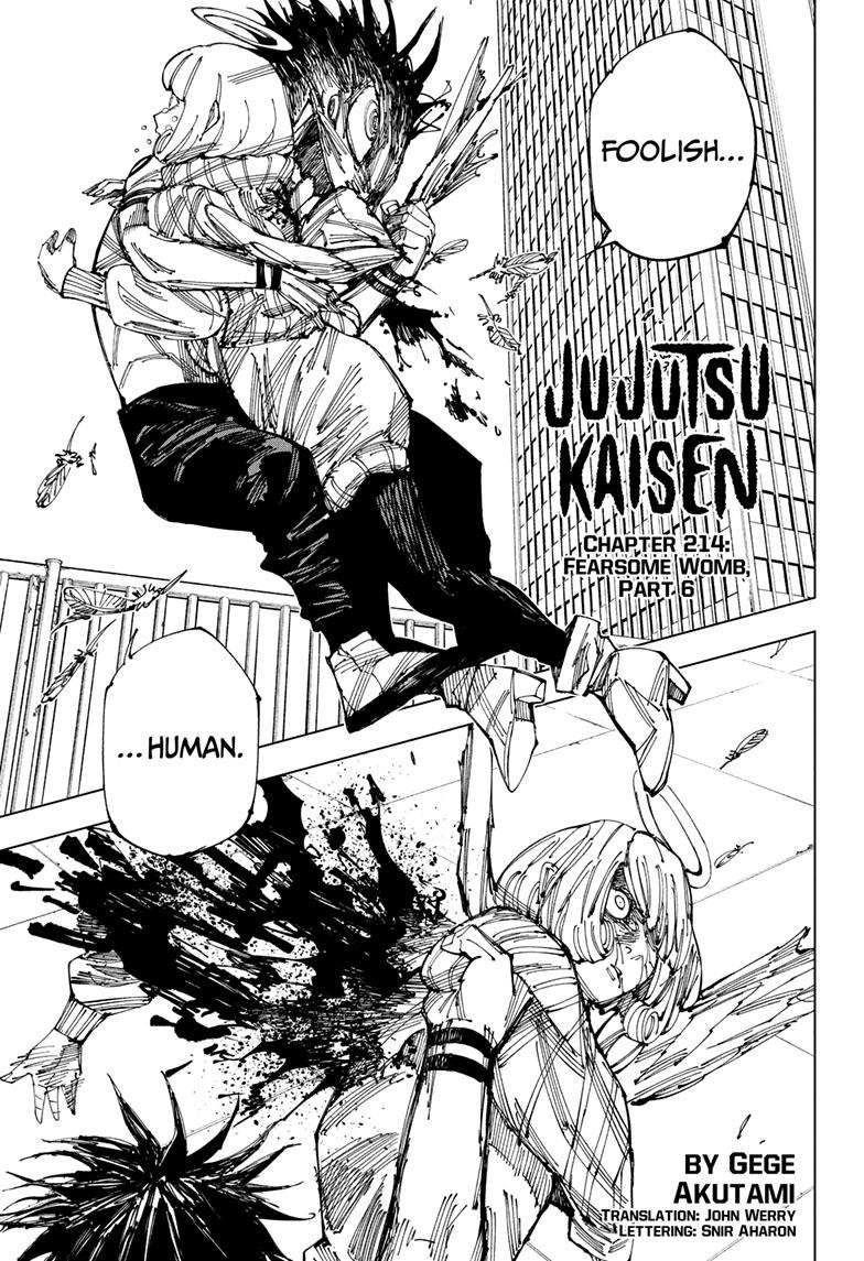 Jujutsu Kaisen,  Chapter 214 image 01