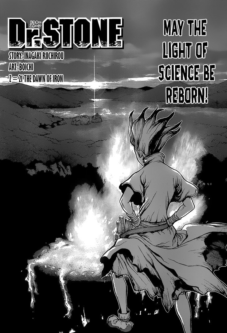Dr.Stone, Chapter 21  The Dawn Of Iron image 01