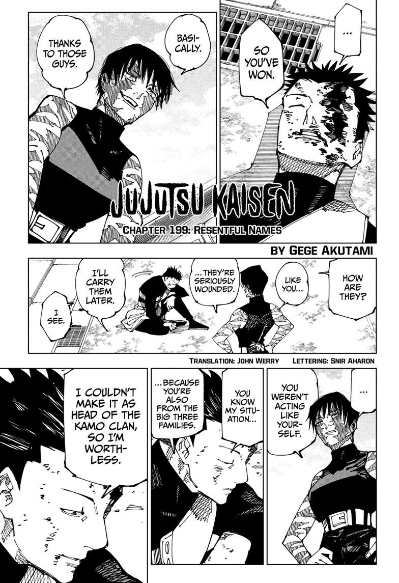 Jujutsu kaisen,  chapter 199 image 01