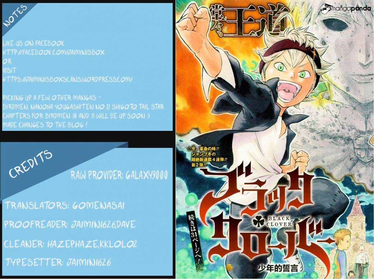 Black Clover, Chapter 9  The Boy