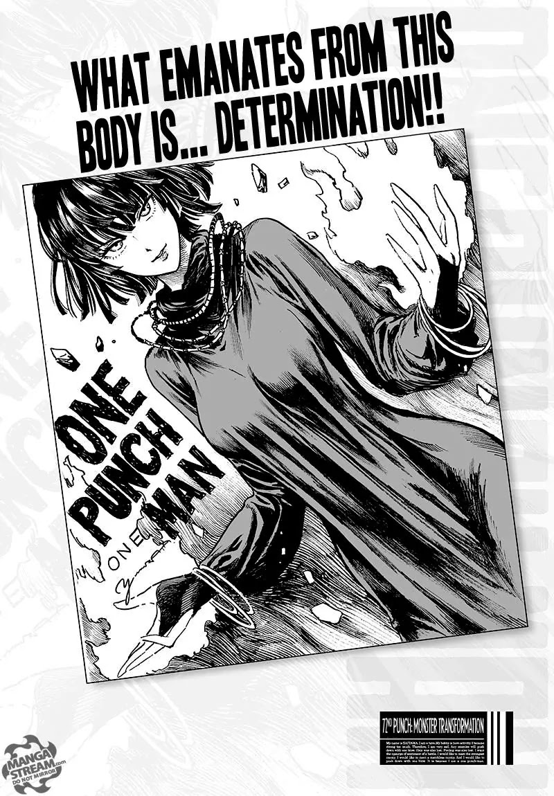 One Punch Man, Chapter 72.1 Monster Transformation image 01