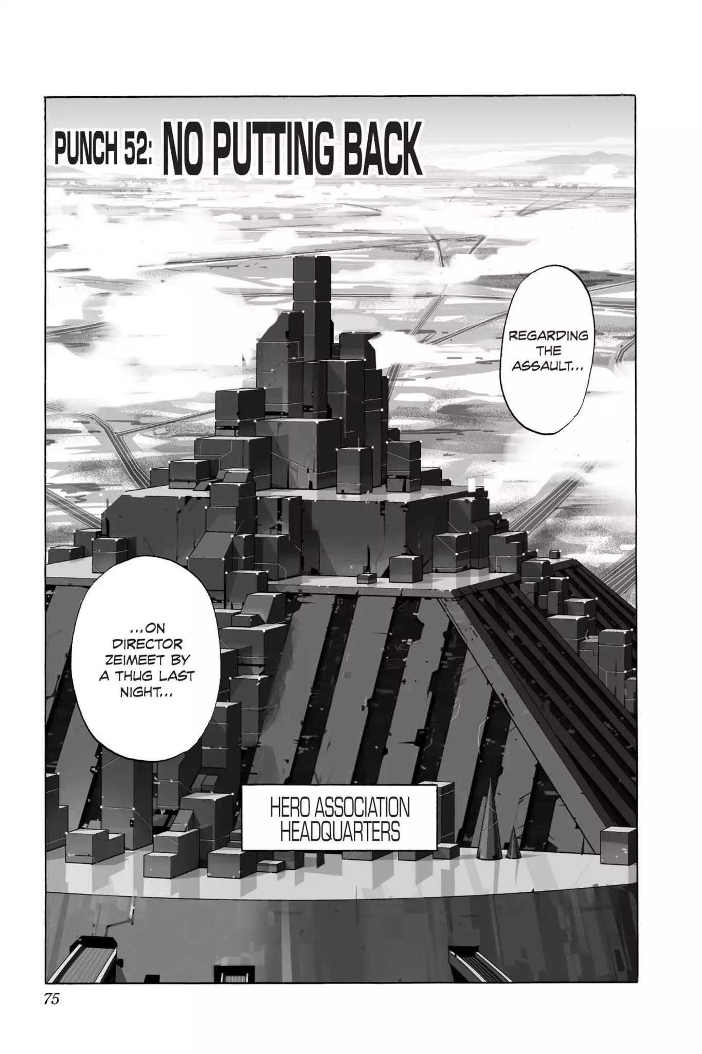 One Punch Man, Chapter 52 No Putting Back image 01