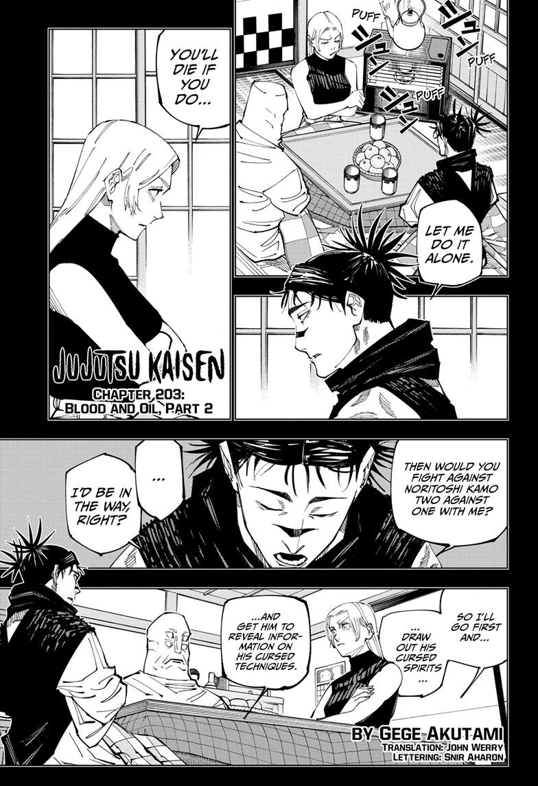 Jujutsu Kaisen,  Chapter 203 image 01