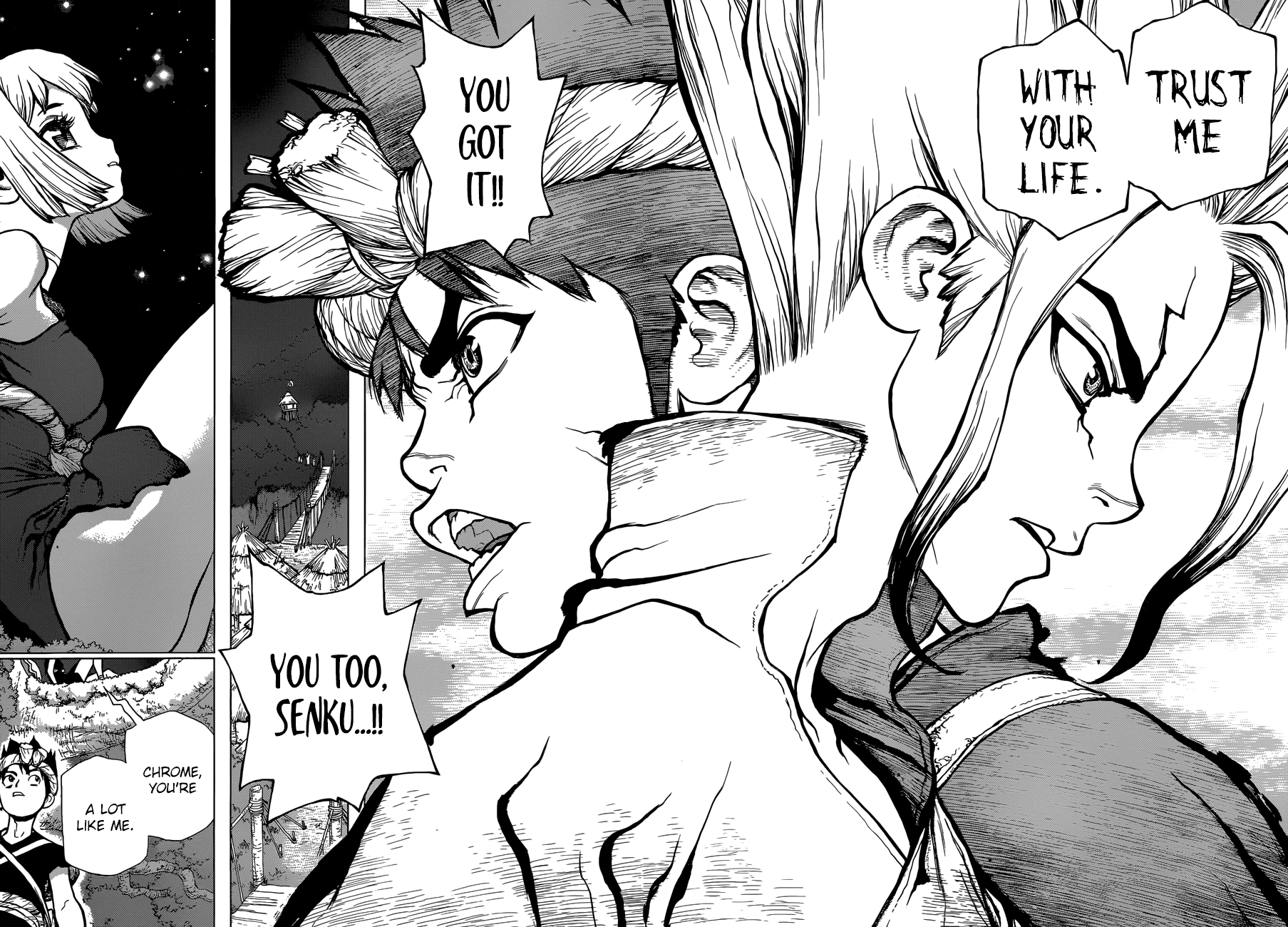 Dr.Stone, Chapter 31  Comrades who stand back to back image 15