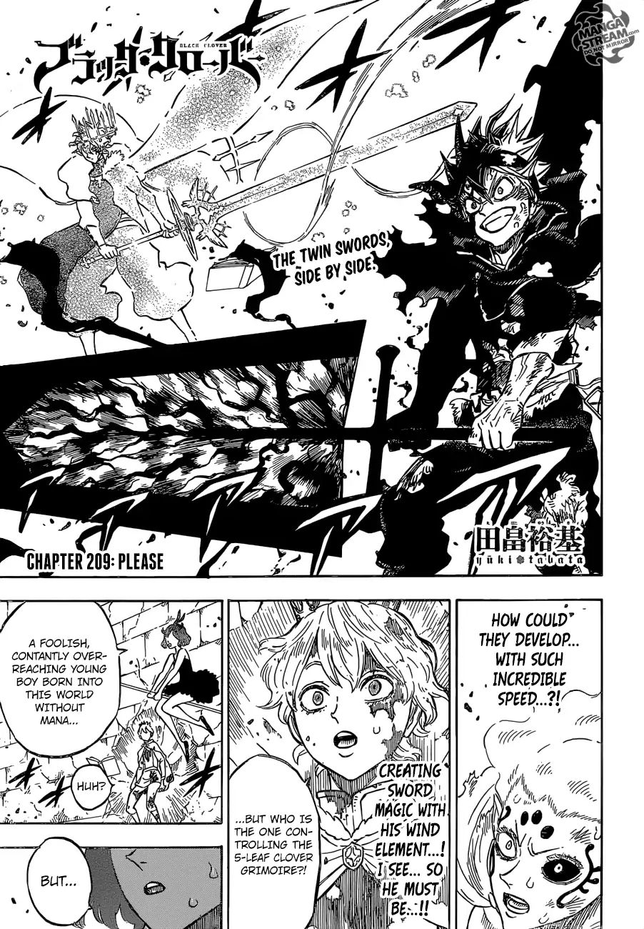 Black Clover, Chapter 209 Please image 01