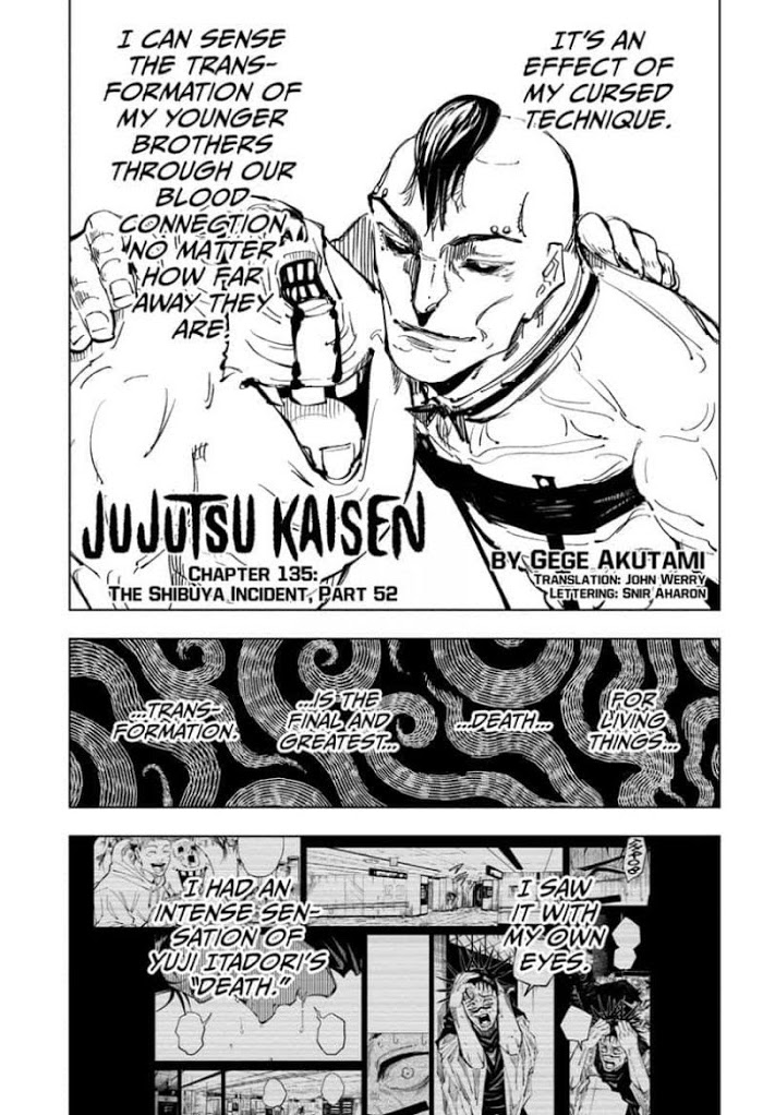 Jujutsu Kaisen, Chapter 135 The Shibuya Incident, Part image 01