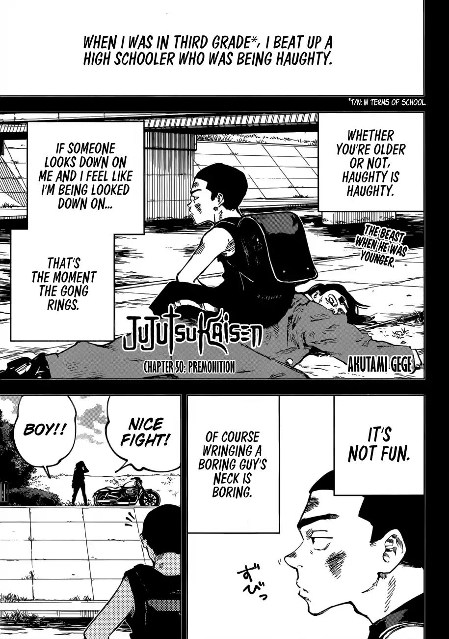Jujutsu Kaisen, Chapter 50 Premonition image 01